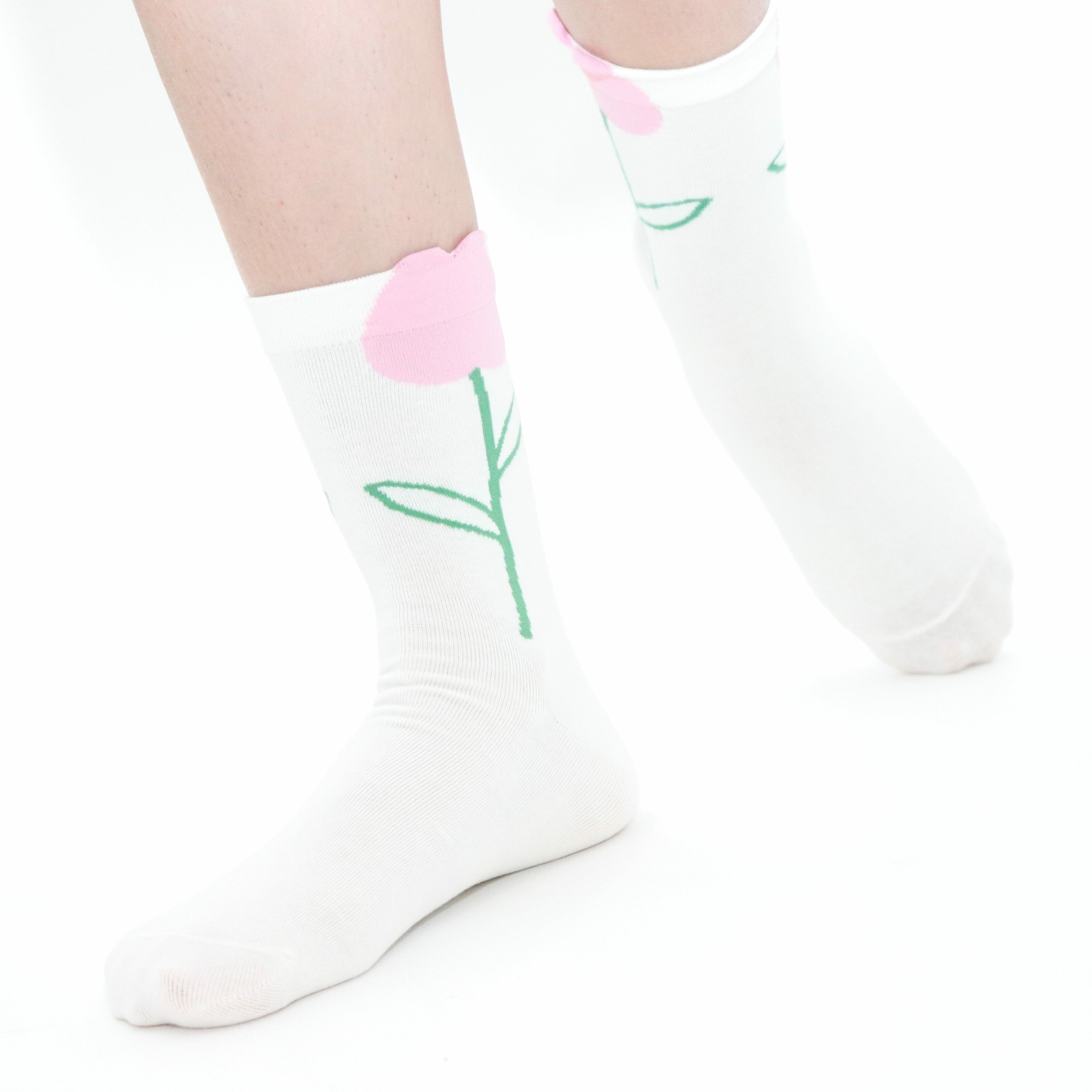 Chaussettes en Coton doux - Rose - Yuko B.