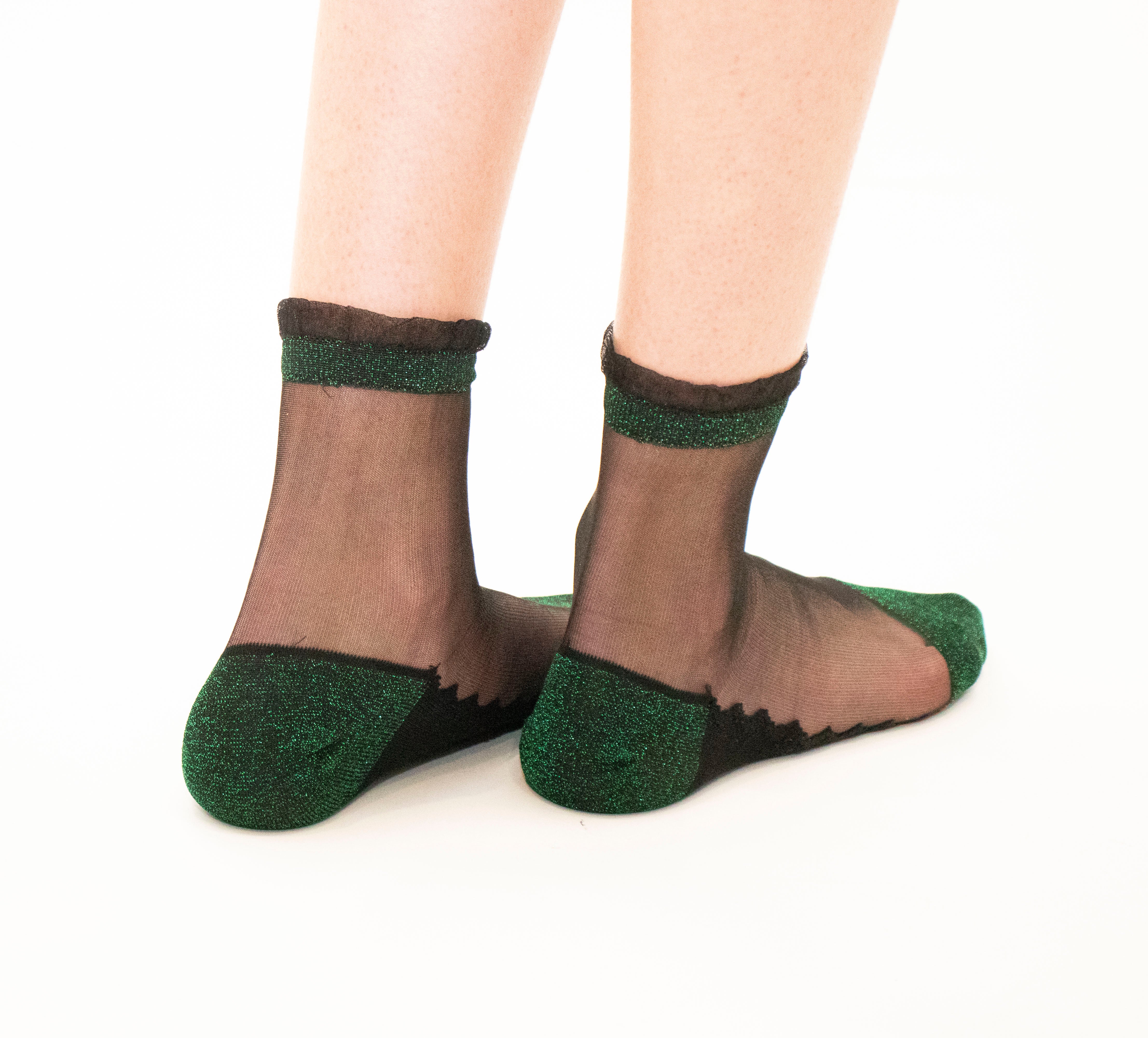 Shine - Forêt - La chaussette femme en voile ultra-résistant détail — Yuko B.