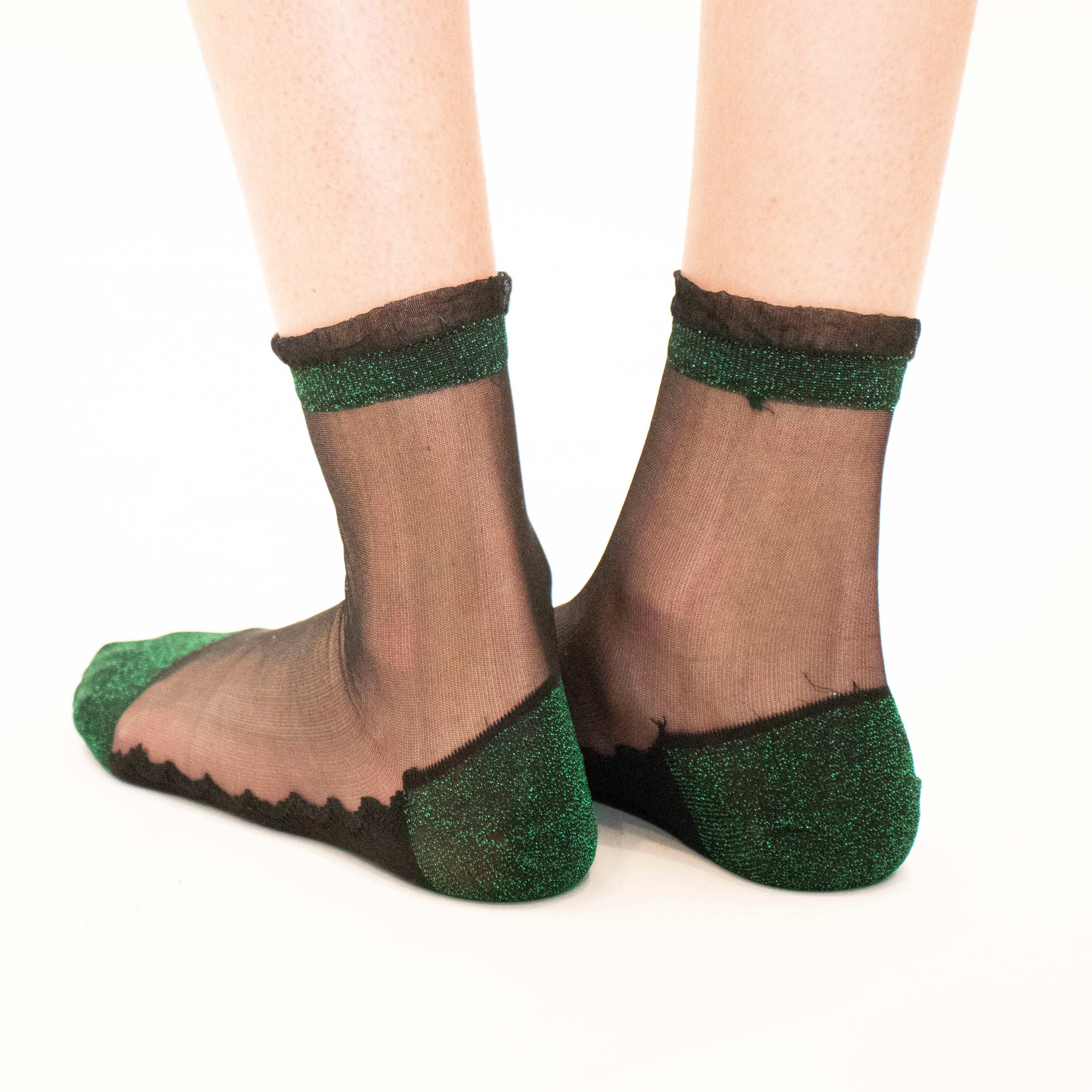 Shine - Forêt - La chaussette femme en voile ultra-résistant ouvert — Yuko B.