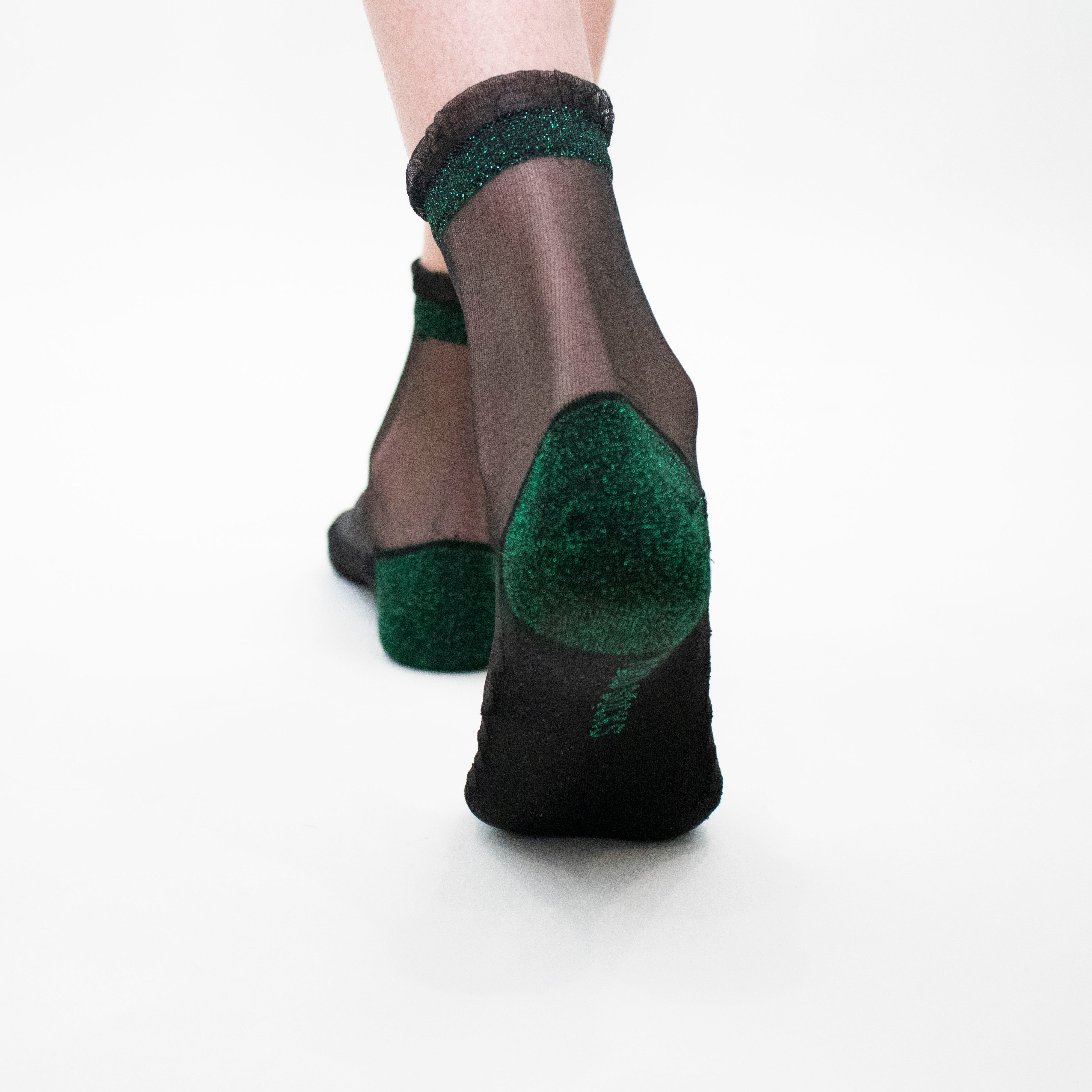 Shine - Forêt - La chaussette femme en voile ultra-résistant vue de côté — Yuko B.