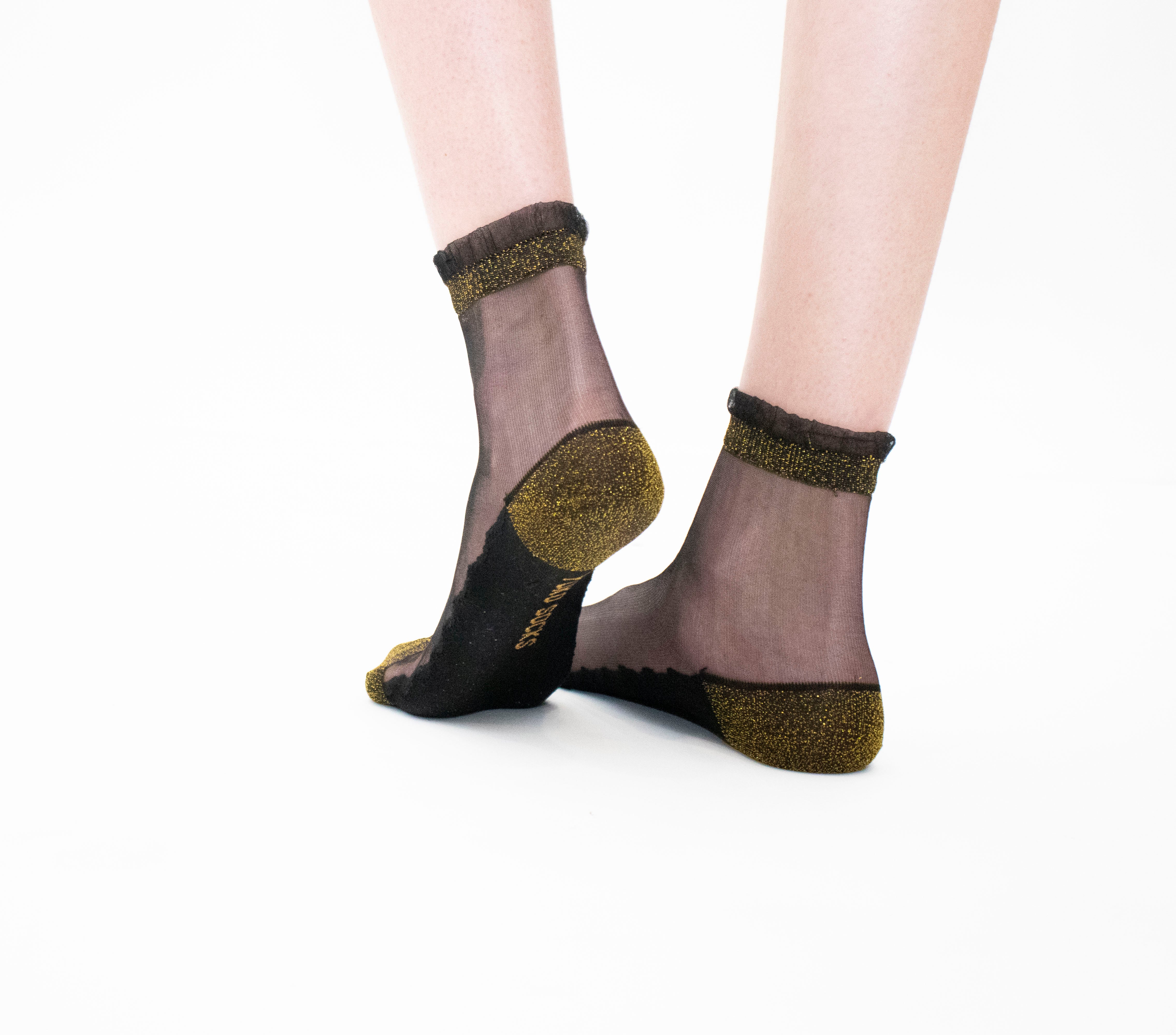 Shine - Gold - La chaussette femme en voile ultra-résistant — accessoire enfant Yuko B.