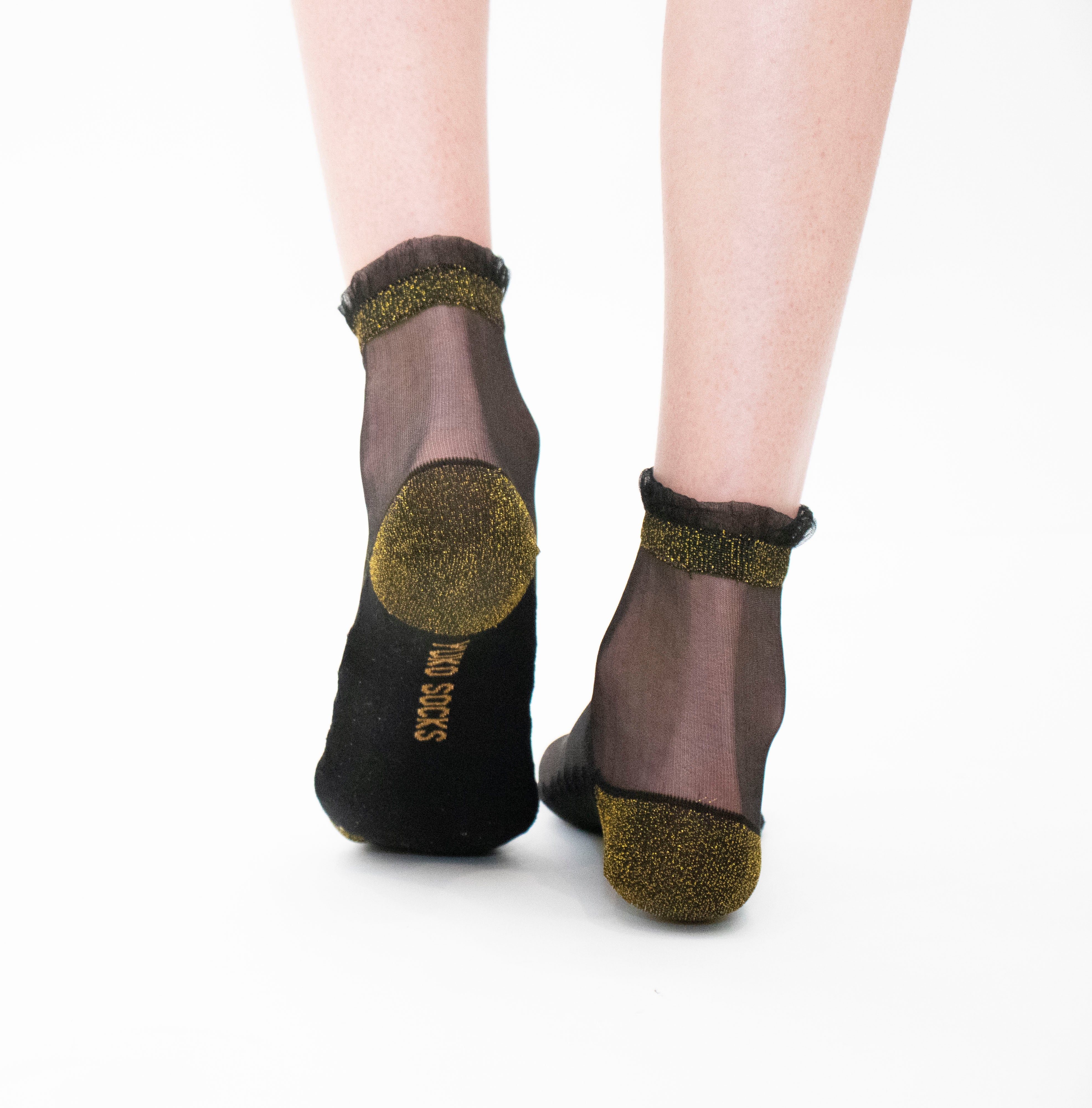 Shine - Gold - La chaussette femme en voile ultra-résistant — accessoire enfant Yuko B.