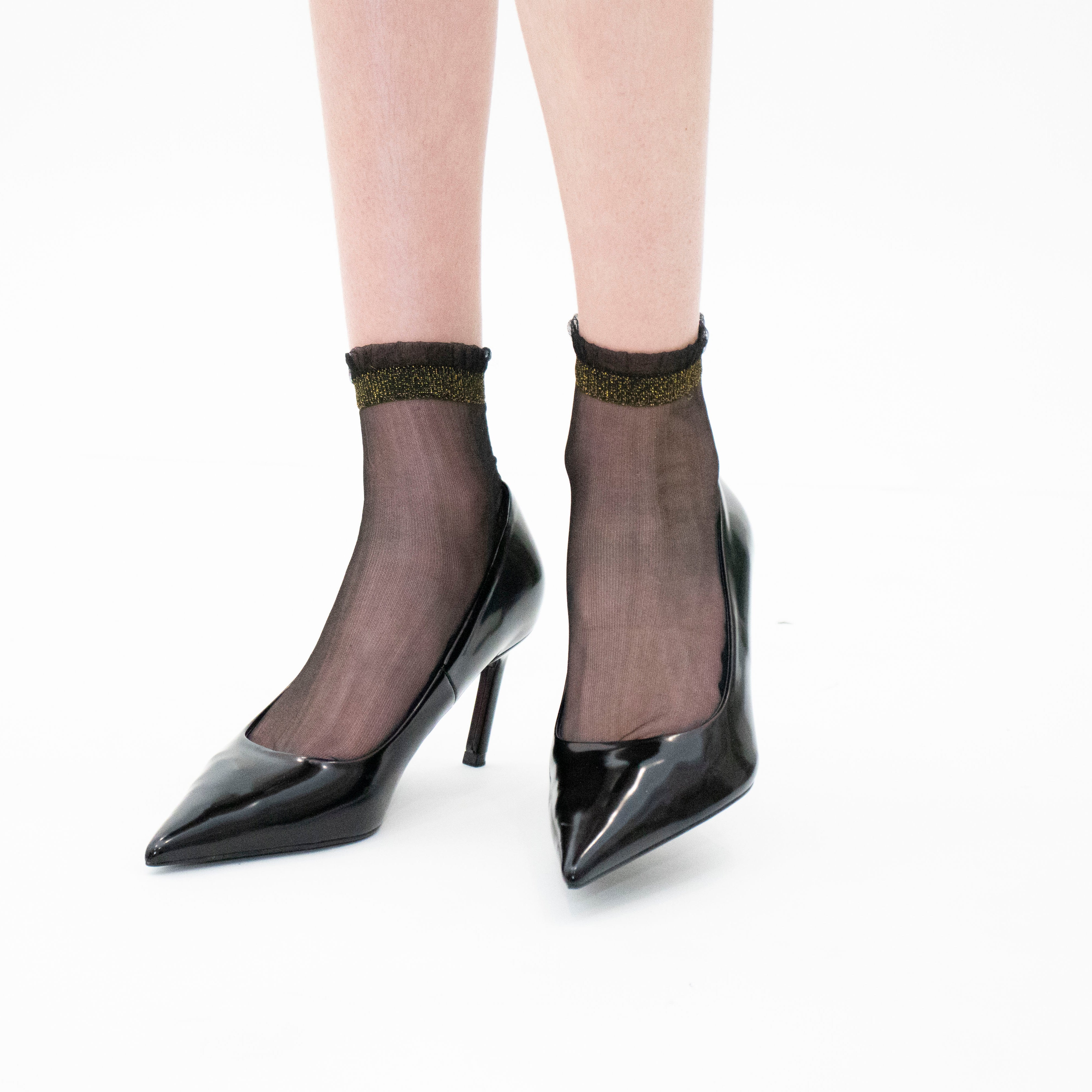 Shine - Gold - La chaussette femme en voile ultra-résistant — accessoire enfant Yuko B.