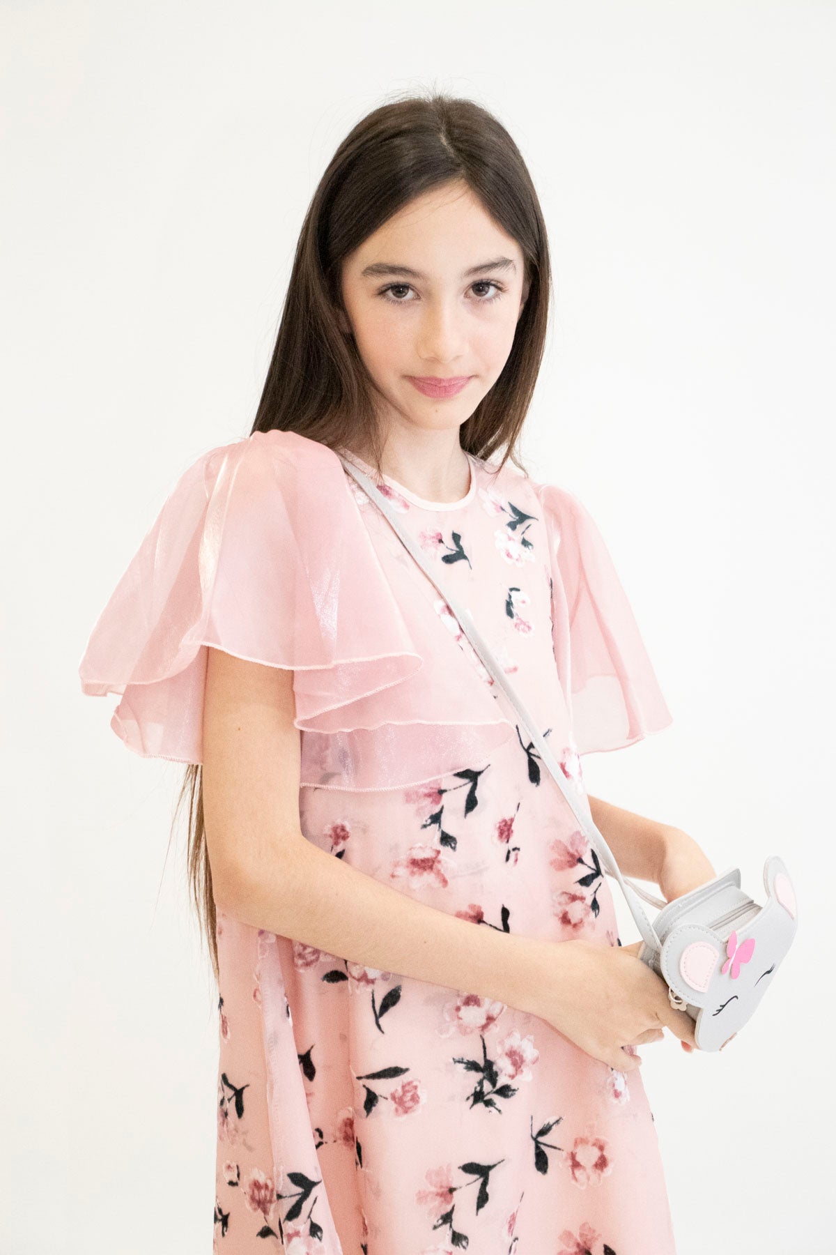 Sac bandoulière animal réglable pour enfant - Sumi la souris zoom matière — Yuko B.