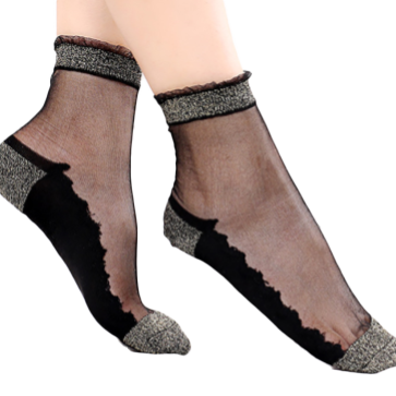 Shine - Gold - La chaussette femme en voile ultra-résistant avec accessoires — Yuko B.