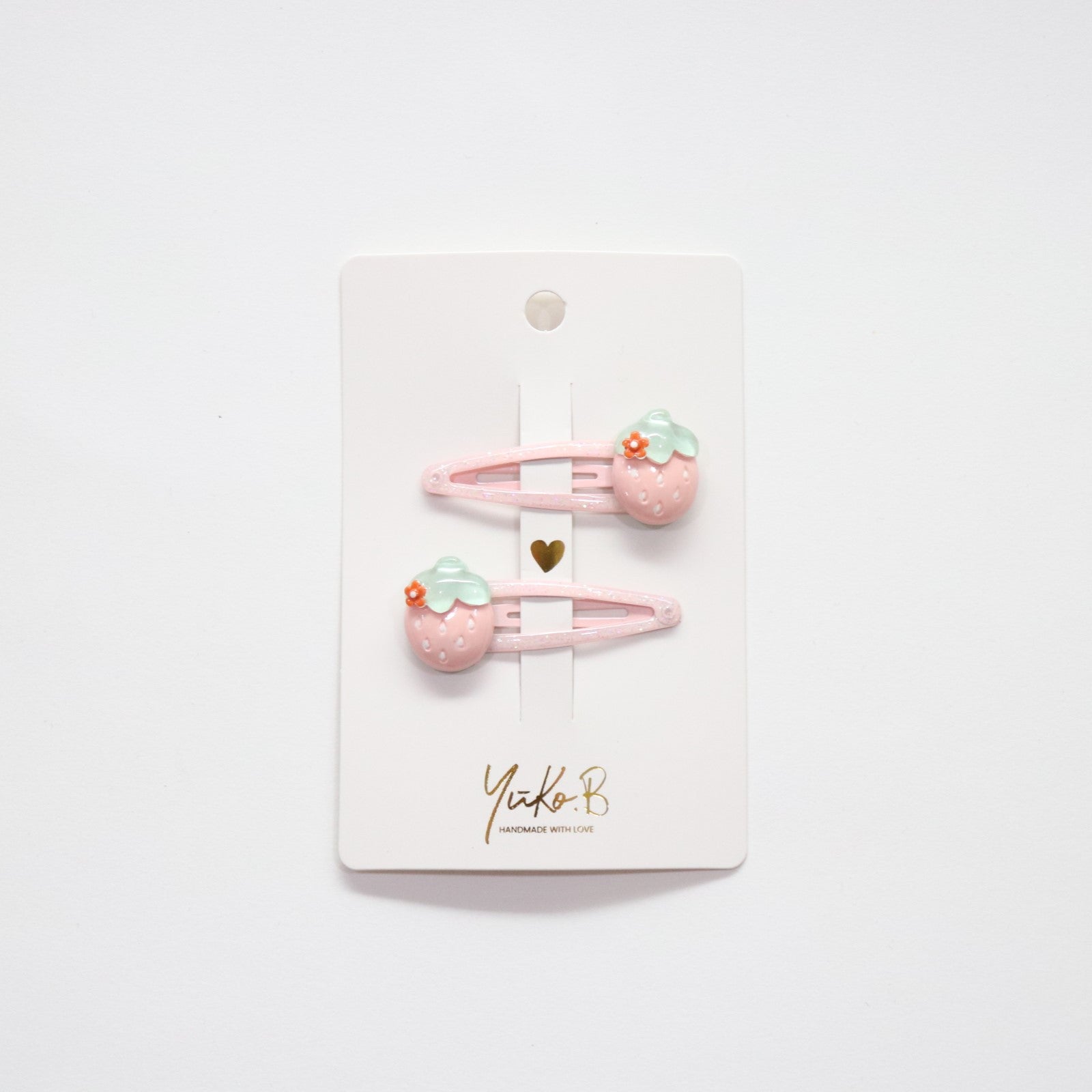 Barrettes Strawberries - Jolies fraises vue de côté — Yuko B.