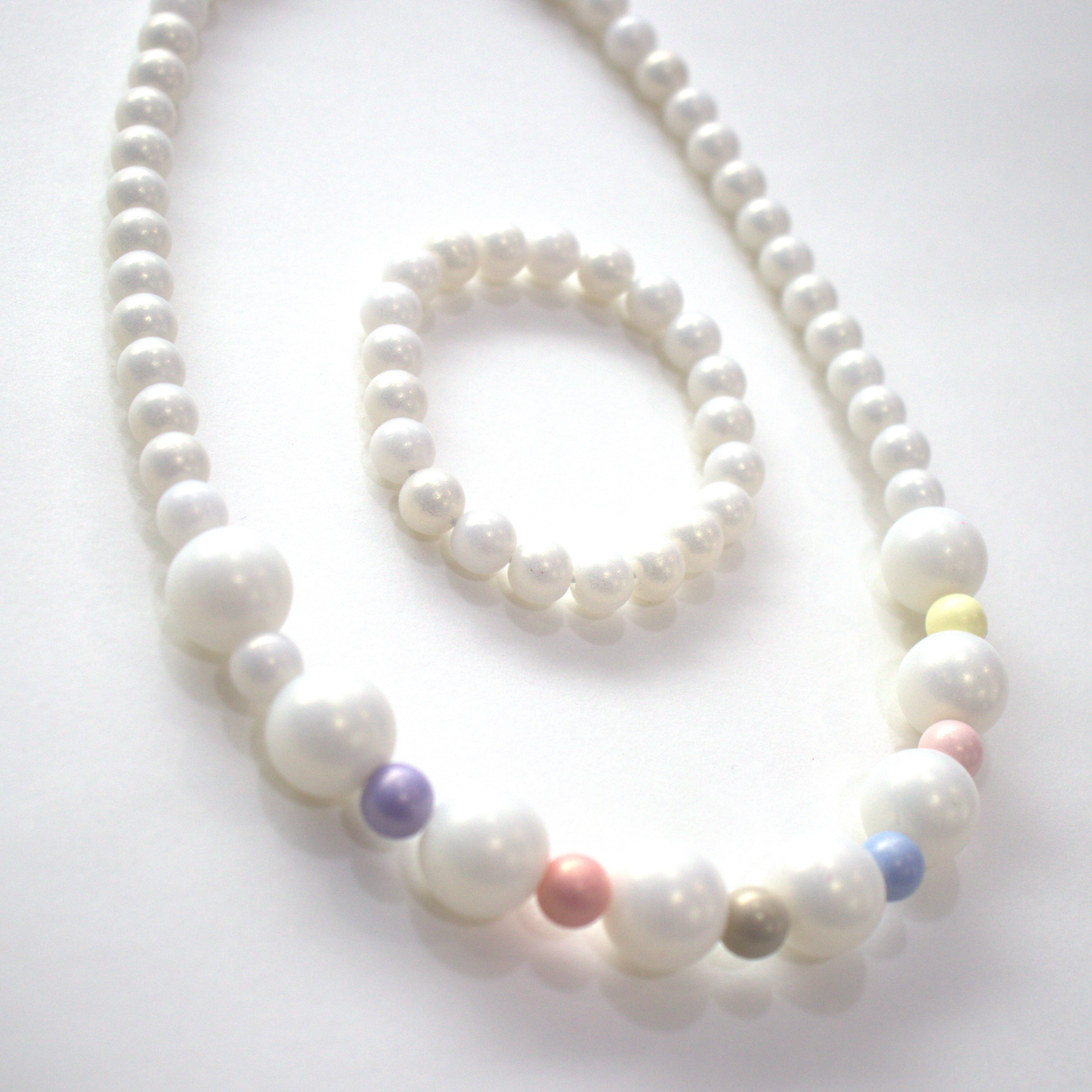 Coffret Tara - blanc - Parure Collier + bracelet - Yuko B.