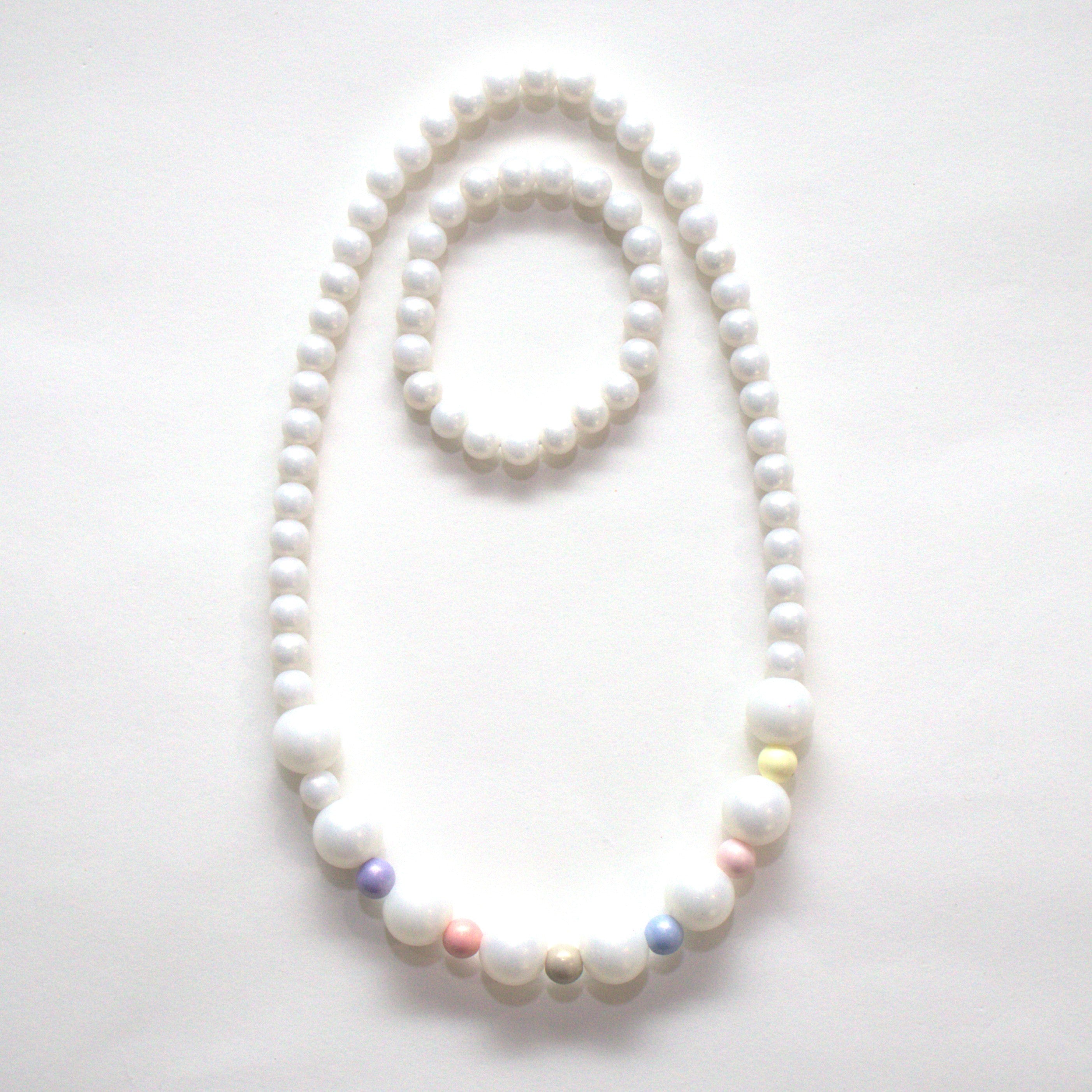 Coffret Tara - blanc - Parure Collier + bracelet - Yuko B.