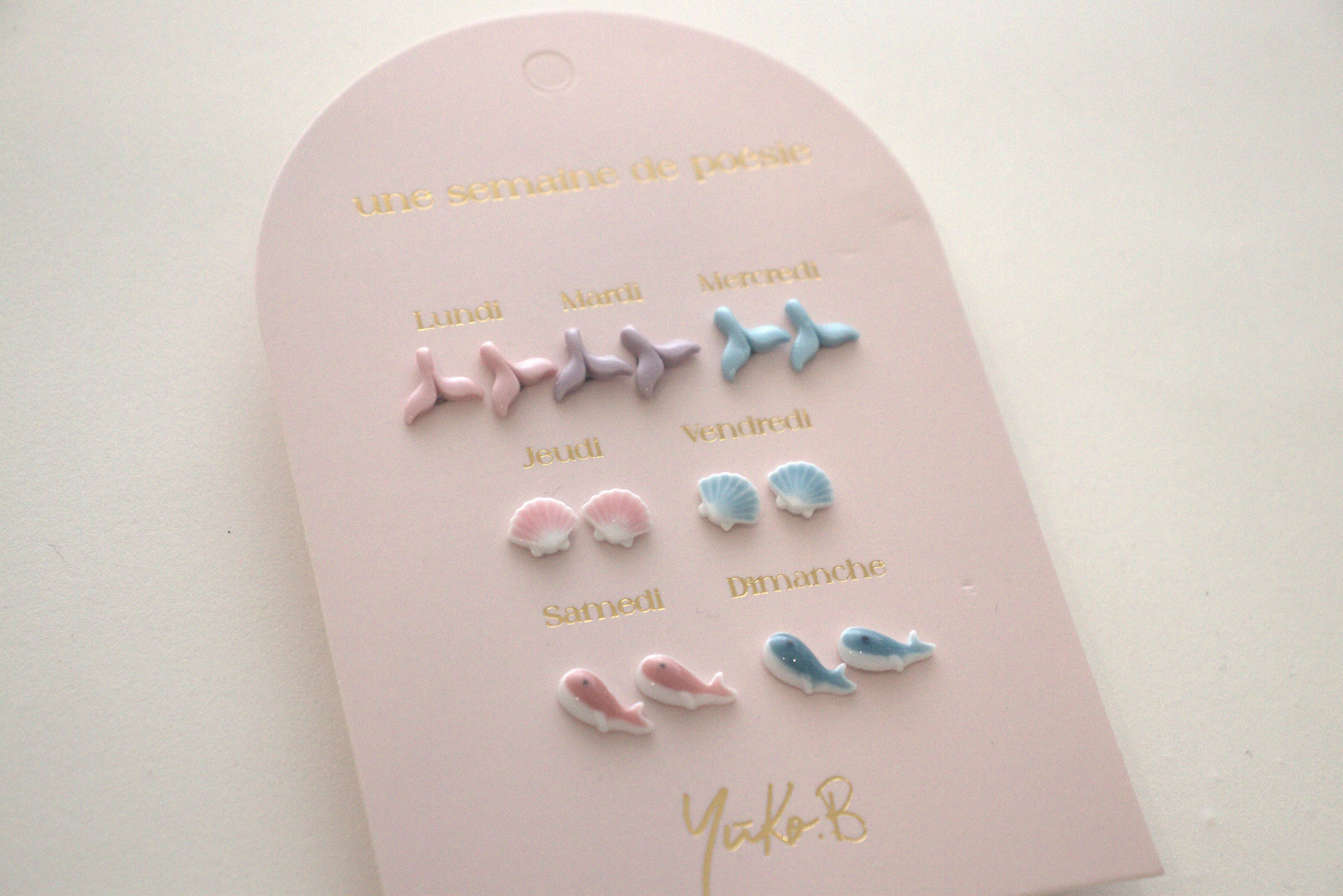 Coffret 7 Boucles d'Oreilles — Semaine de Poésie Océan ouvert — Yuko B.