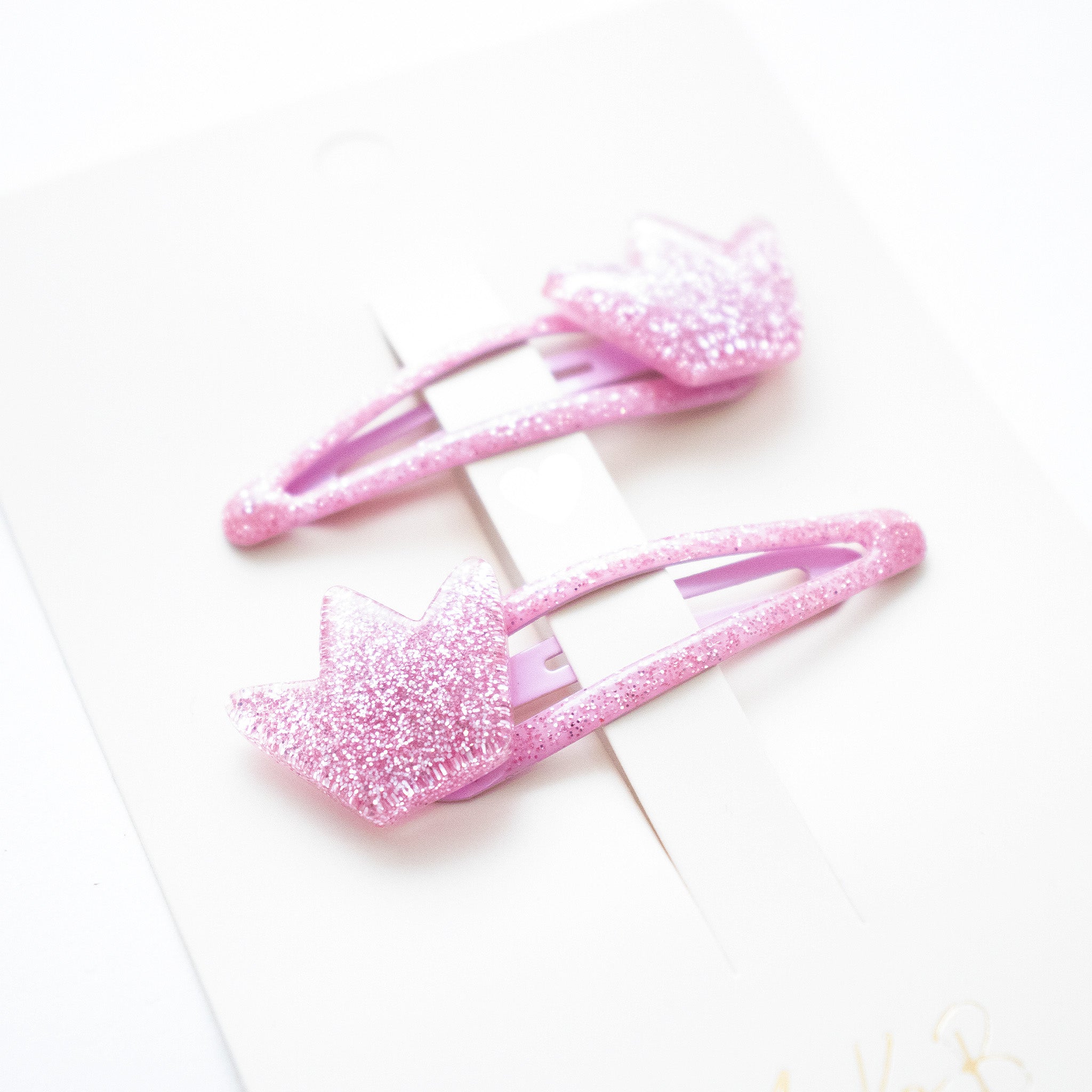 Duo Barrettes Premium Enfant - Sparkle Royal Pink lifestyle — enfant Yuko B.