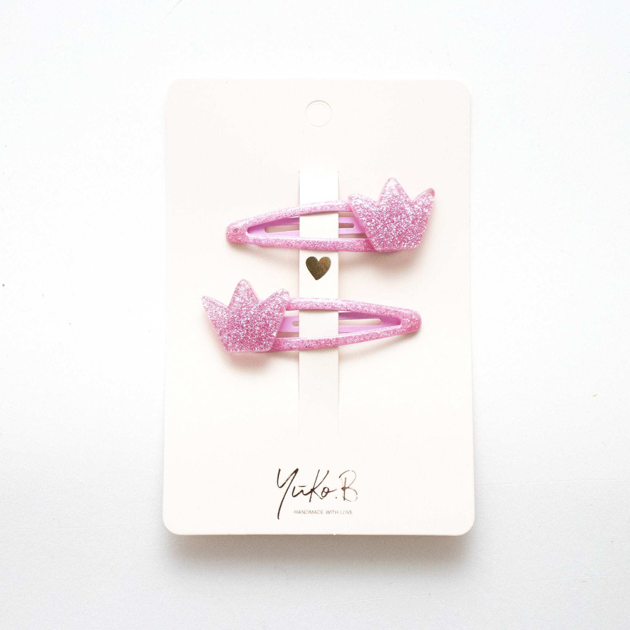 Duo Barrettes Premium Enfant - Sparkle Royal Pink avec accessoires — Yuko B.