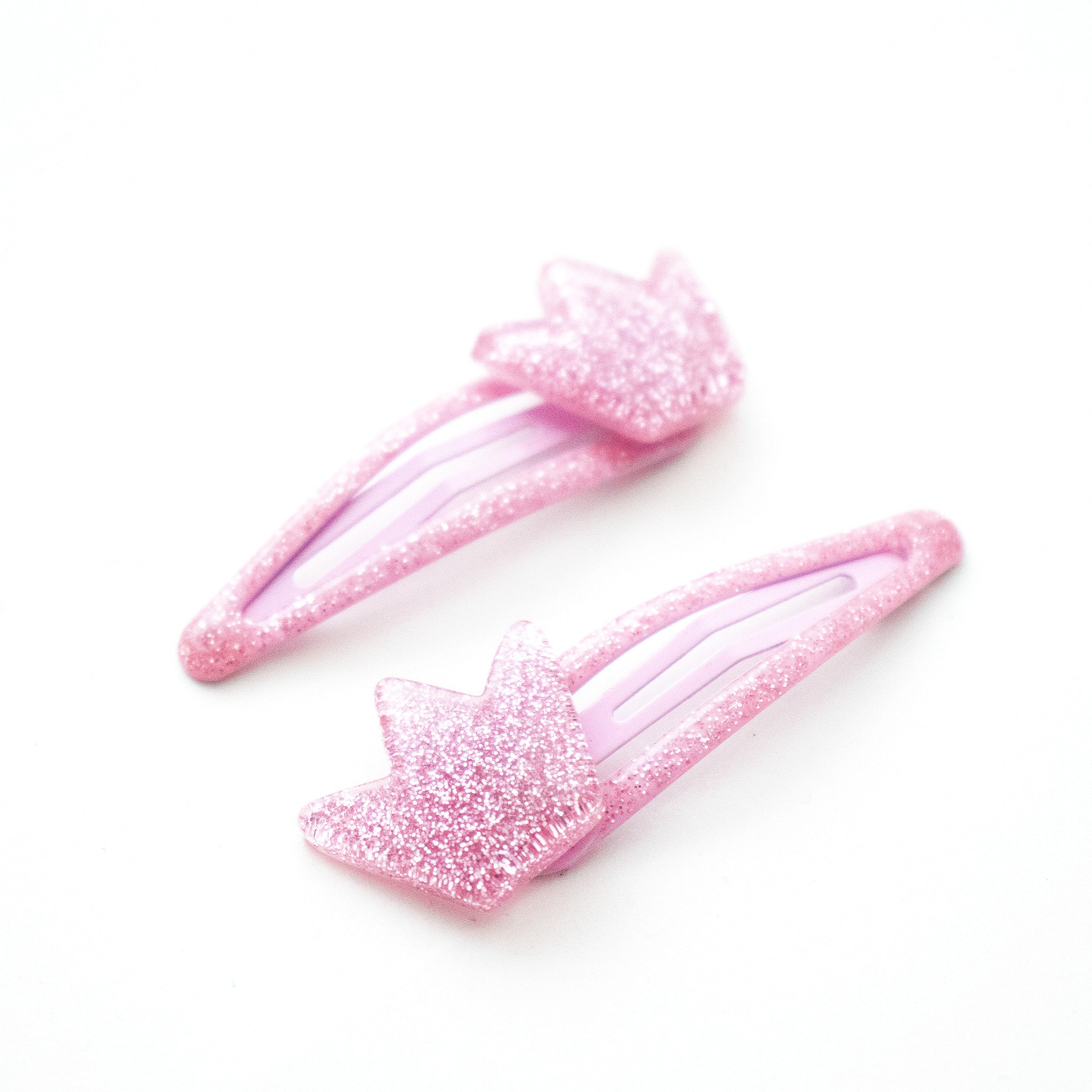 Duo Barrettes Premium Enfant - Sparkle Royal Pink — accessoire enfant Yuko B.