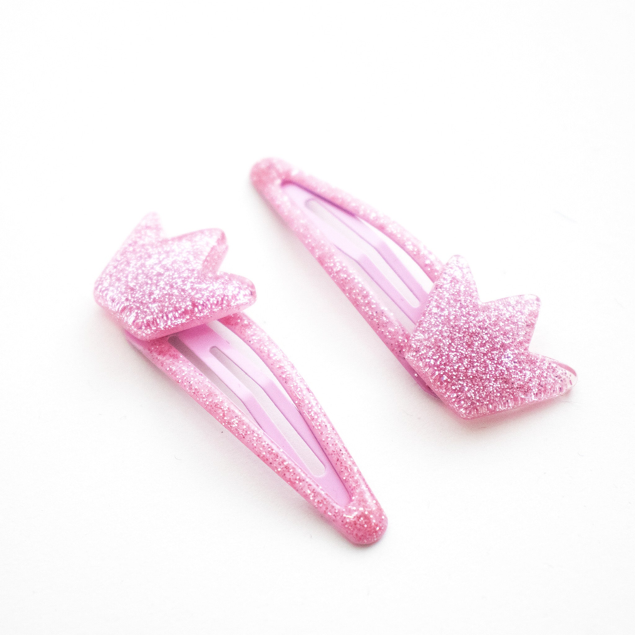 Duo Barrettes Premium Enfant - Sparkle Royal Pink — accessoire enfant Yuko B.
