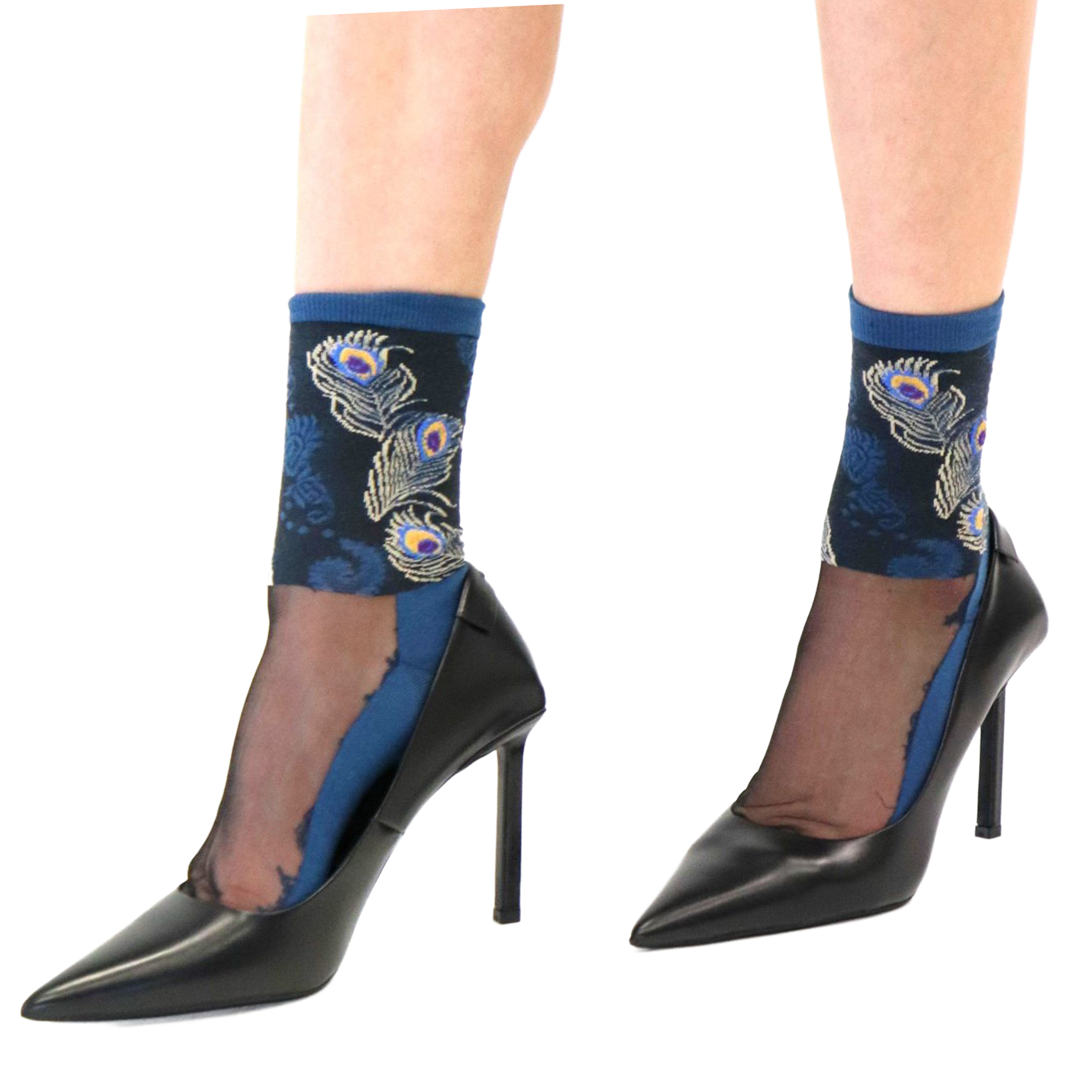 Chaussettes en voile resistant Antonia - Blue — Yuko B.
