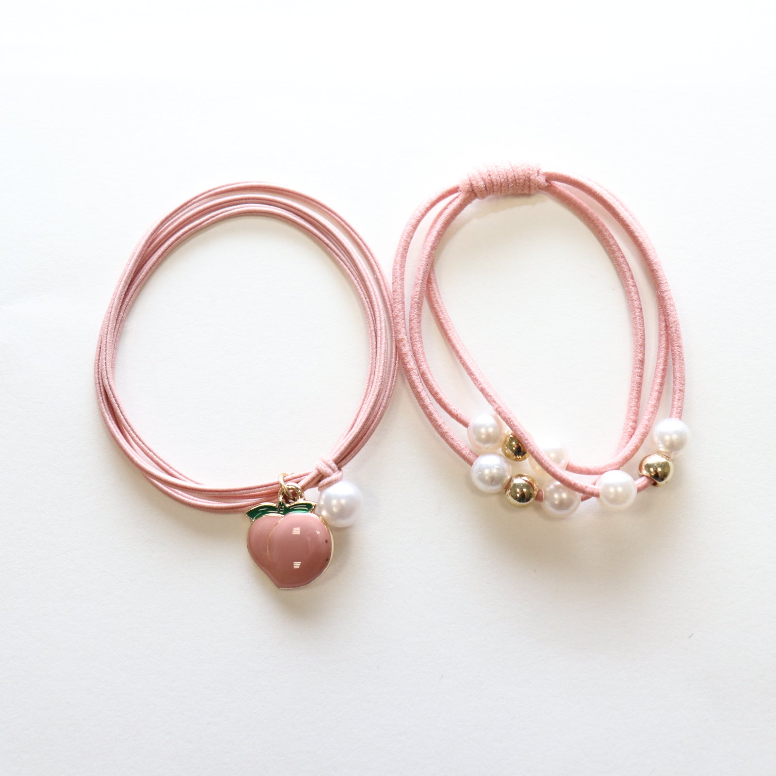 Élastiques cheveux + bracelets - Peach and cream bands - Yuko B.