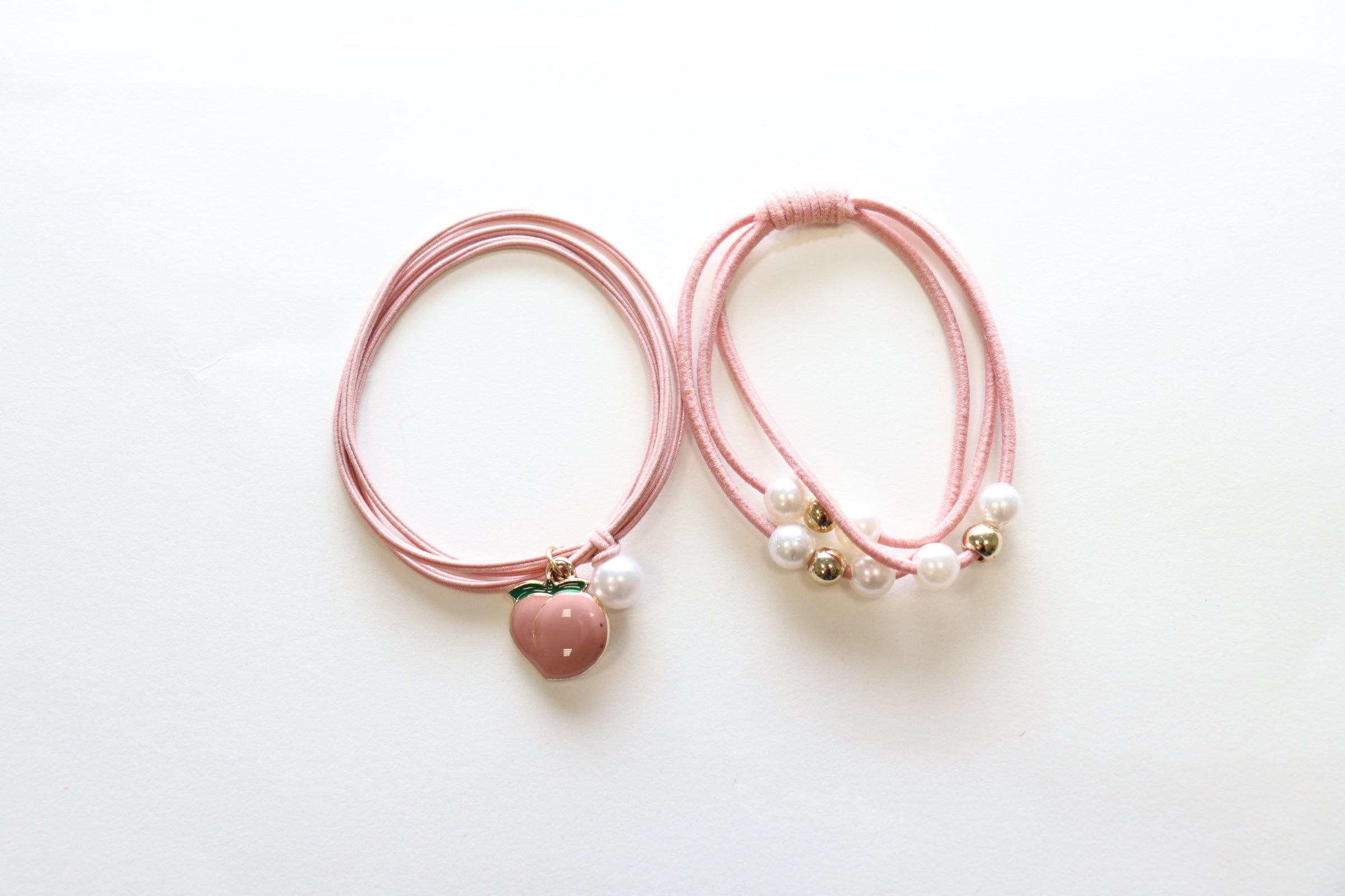 Élastiques cheveux + bracelets - Peach and cream bands - Yuko B.