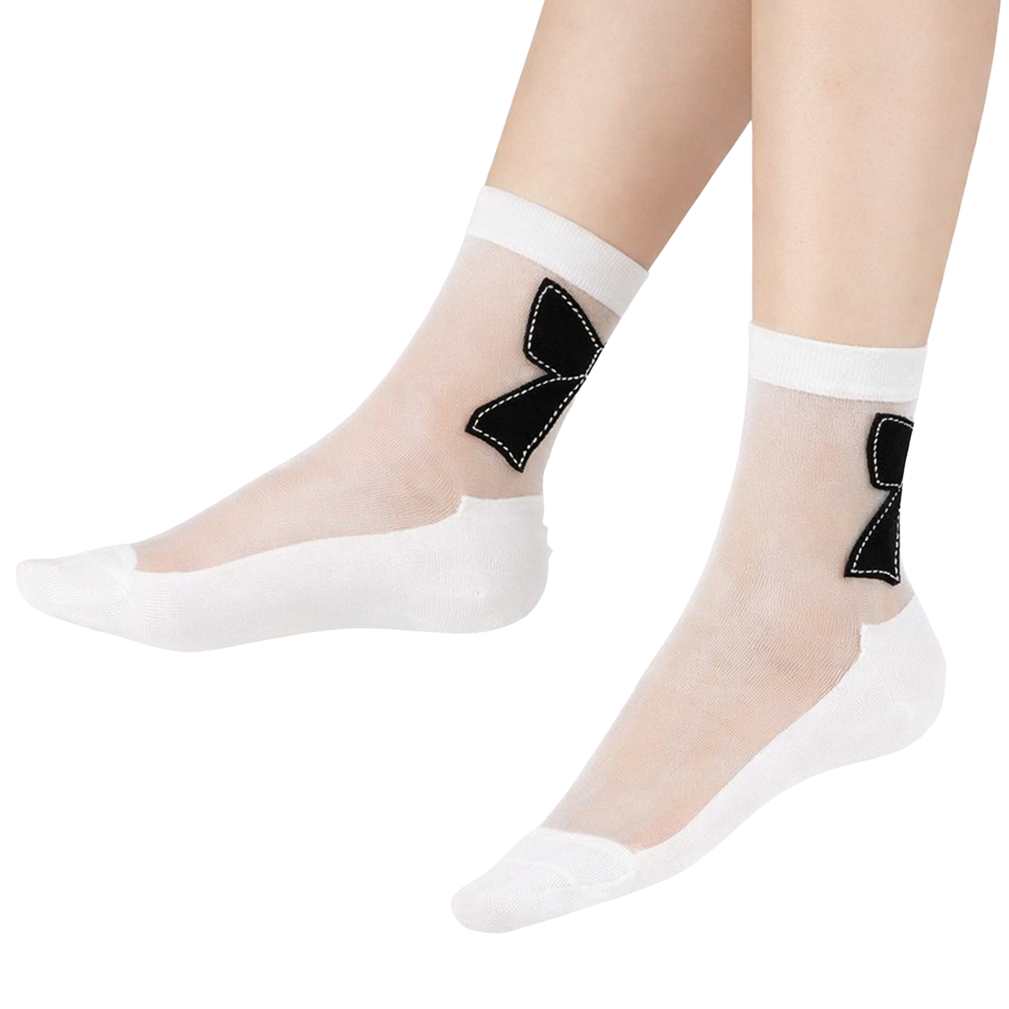 Chaussettes en voile transparent resistant - Be a Gift - White — Yuko B.