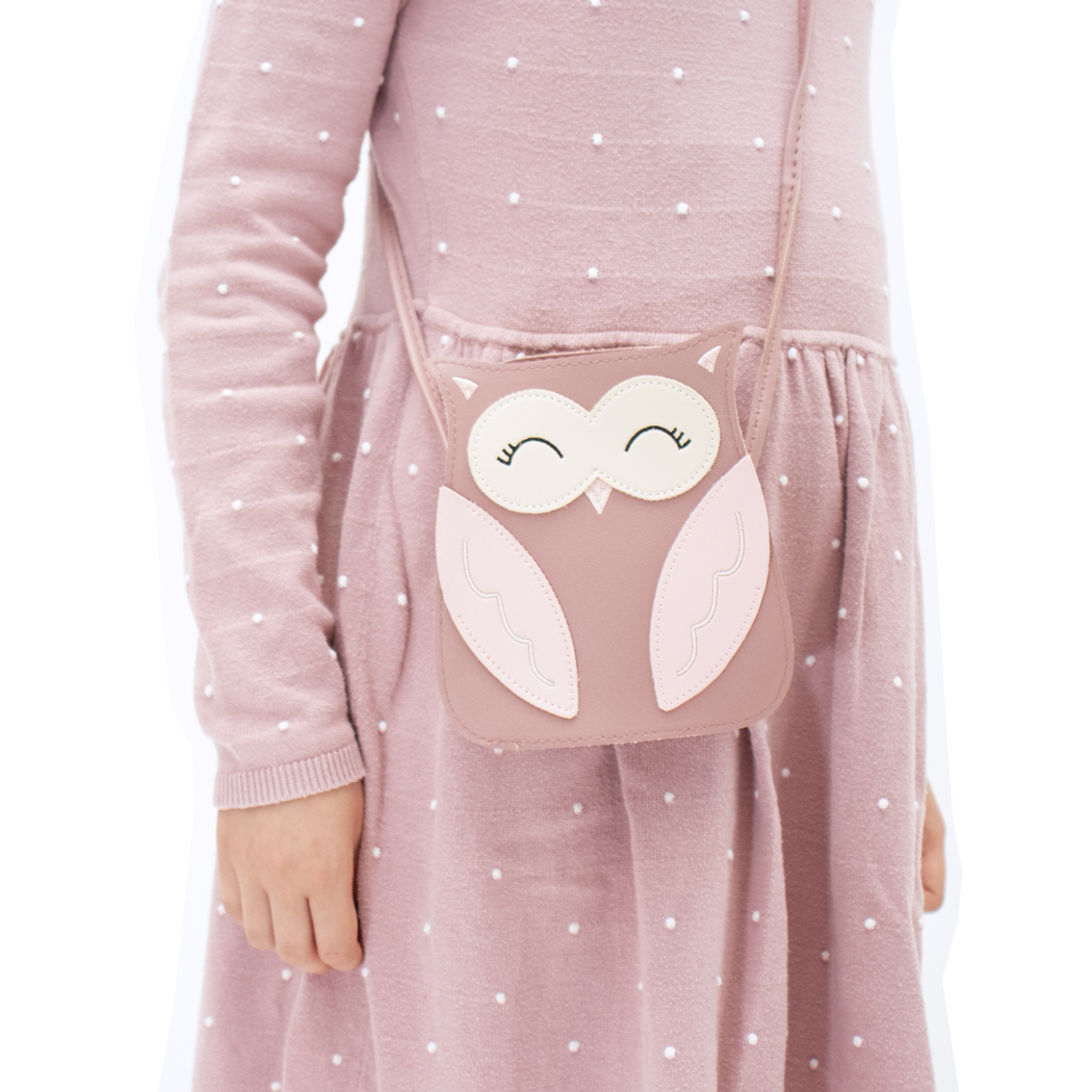 Sac bandoulière réglable animaux pour enfant "bébé chouette"- Baby Jen Rose - Yuko B.