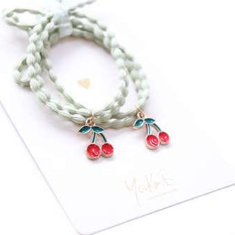Elastiques Cheveux Bracelet - Cherries - Yuko B.