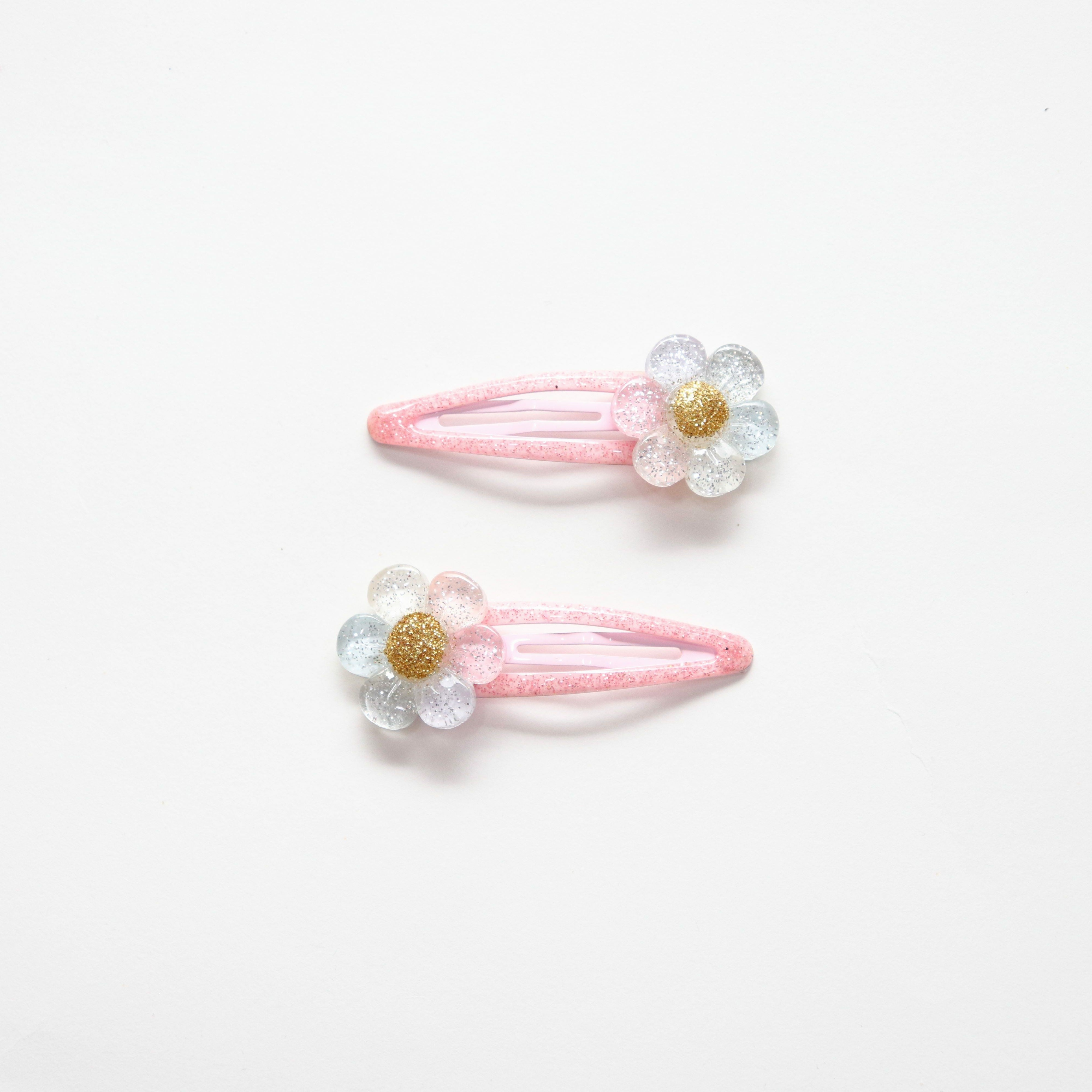 Barrettes à cheveux - Fleurs paquerettes Daisies - Yuko B.