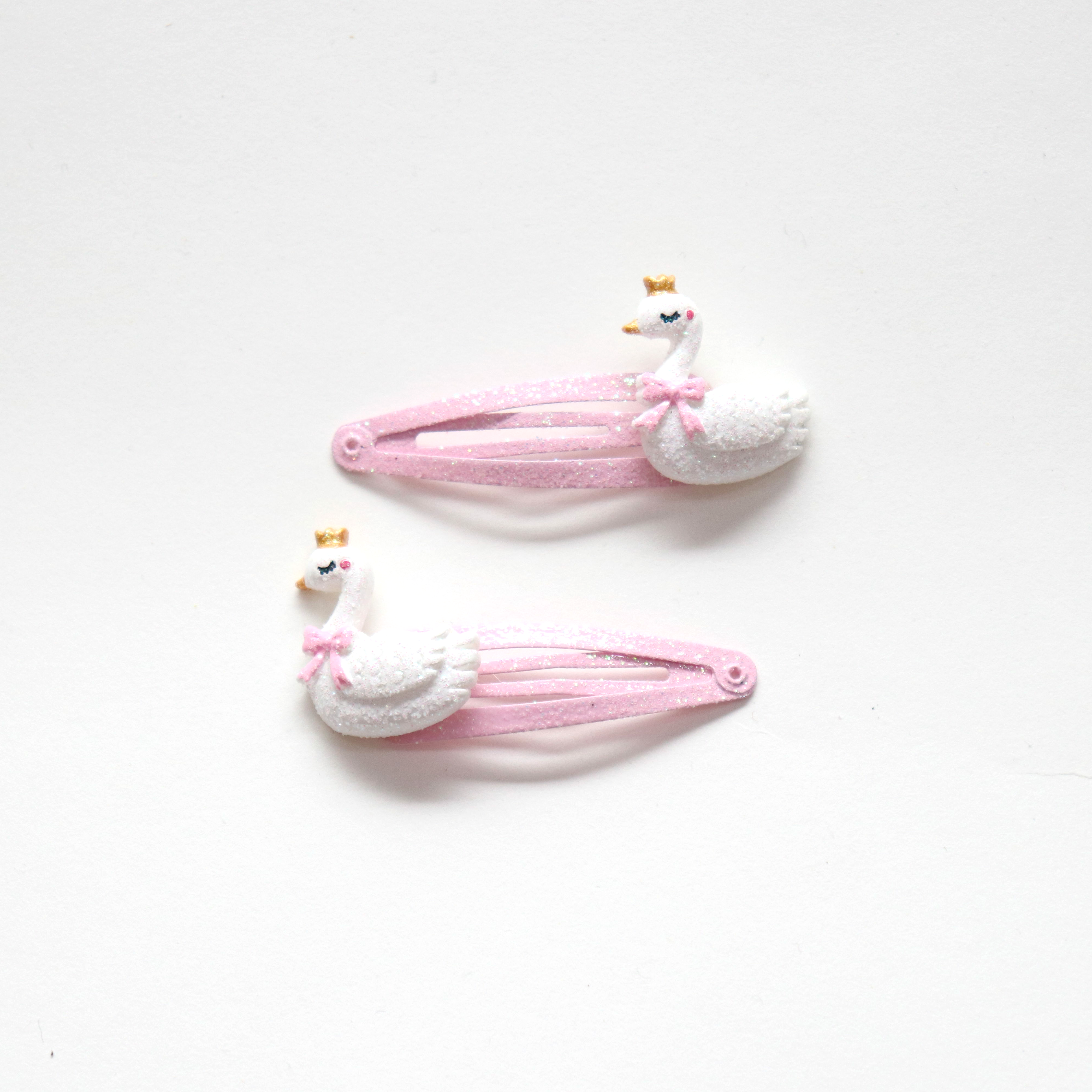 Barrettes à cheveux - Cygnes somptueux Queens - Yuko B.
