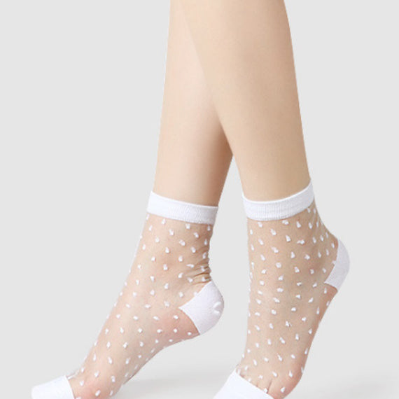 Chaussettes en voile resistant - Be Plumeti - White - Yuko B.