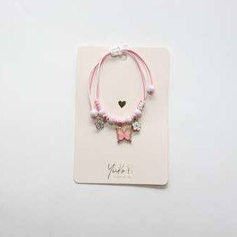 Bracelet en cordon pour enfants - Butterfly Rose - Yuko B.