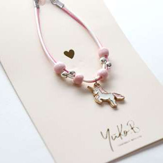 Bracelet en cordon pour enfants - Licorne - Magical Rose - Yuko B.