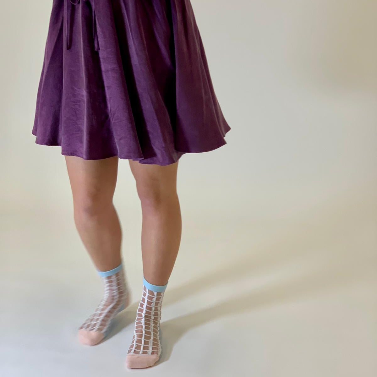 Chaussettes en voile resistant - Eve - White - Yuko B.