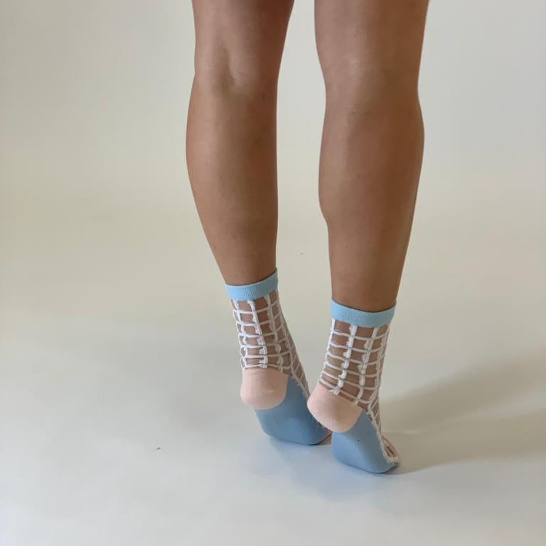 Chaussettes en voile resistant - Eve - White - Yuko B.