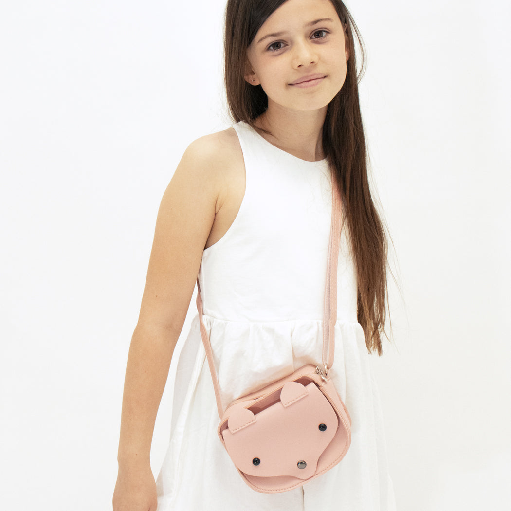 Sac bandoulière enfant - Sam le petit Renardeau Rose - Yuko B.