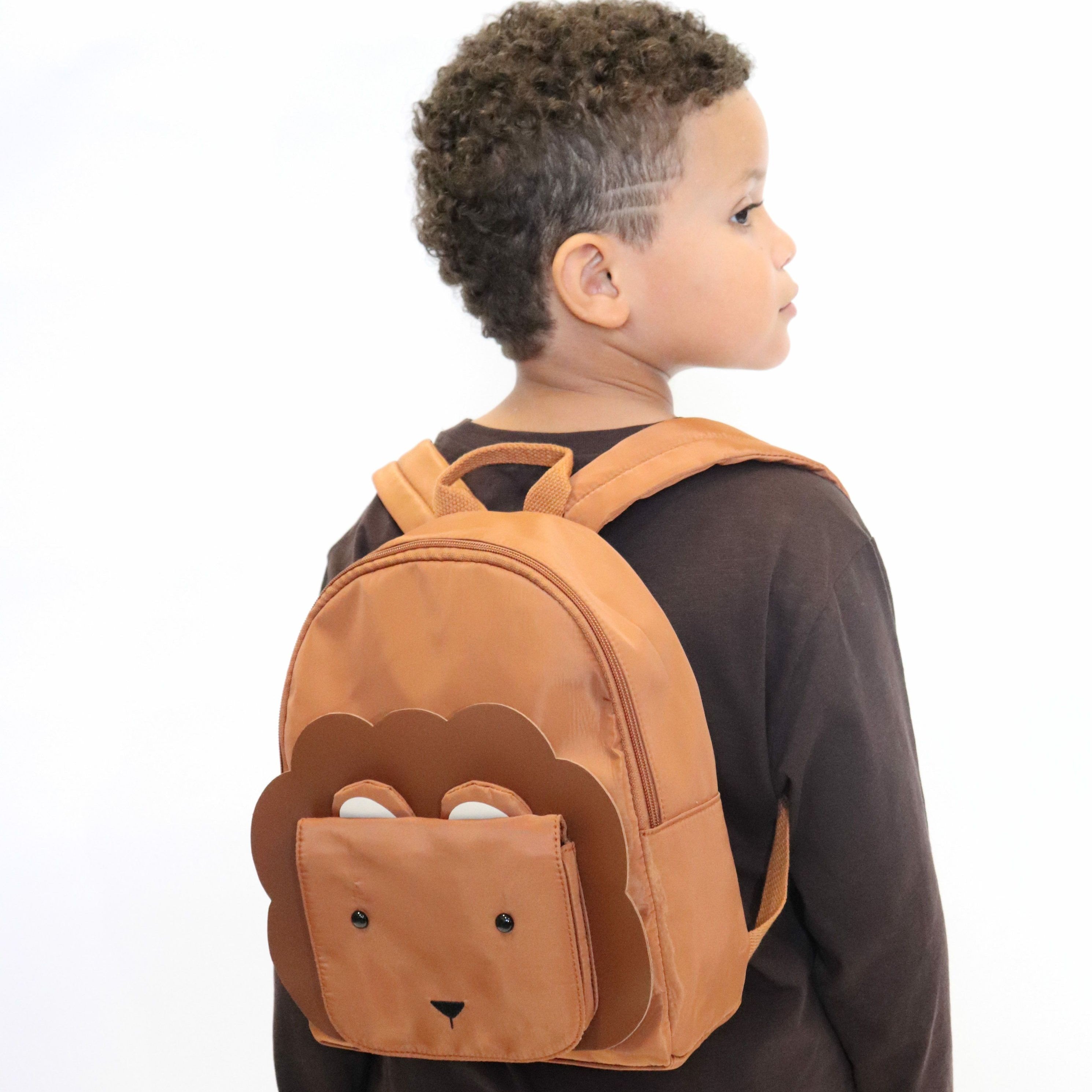 Sac à dos mode animaux pour enfant le lion - MEERA Bronze - Yuko B.