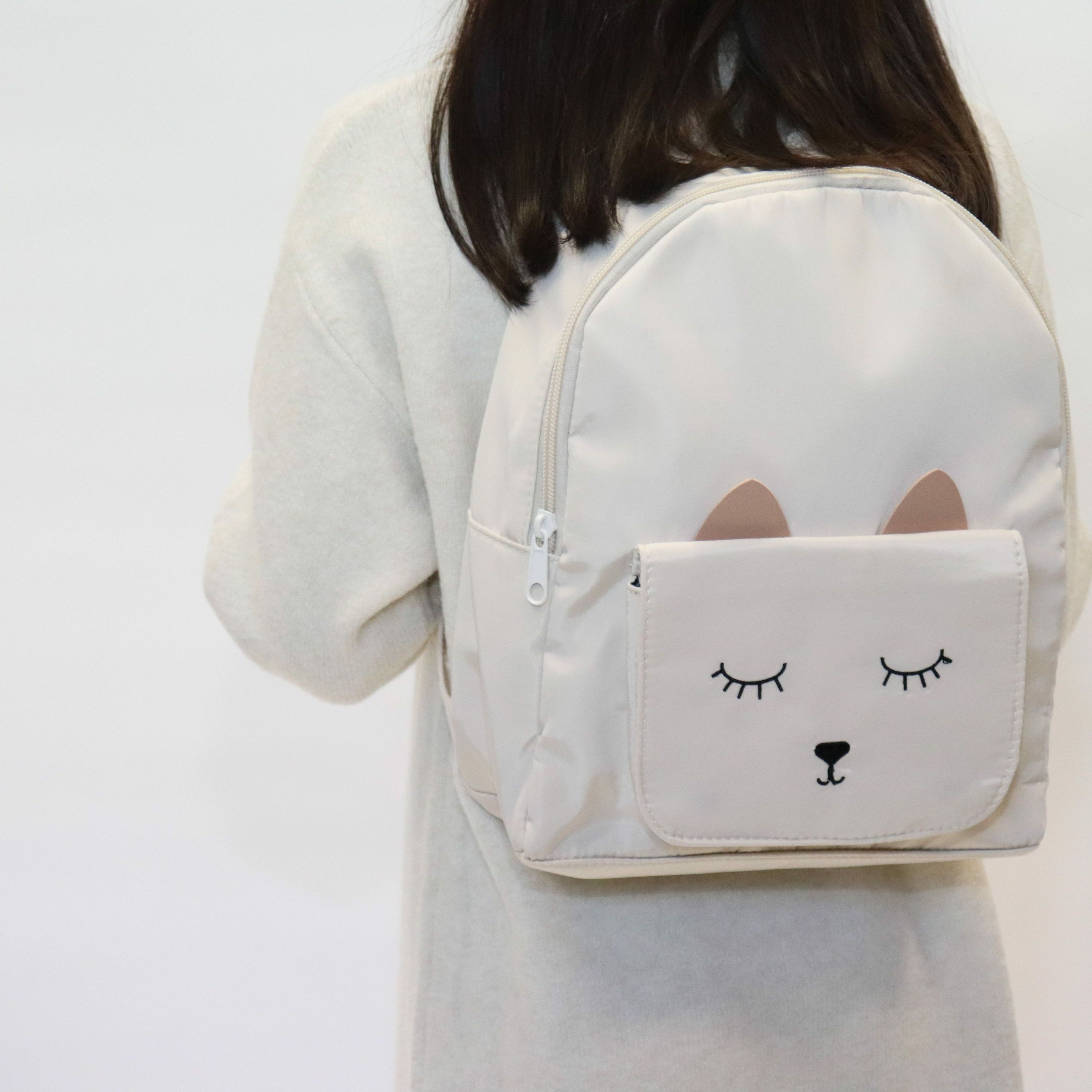 Sac à dos mode animaux pour enfant "petit chaton" MINA - Beige - Yuko B.
