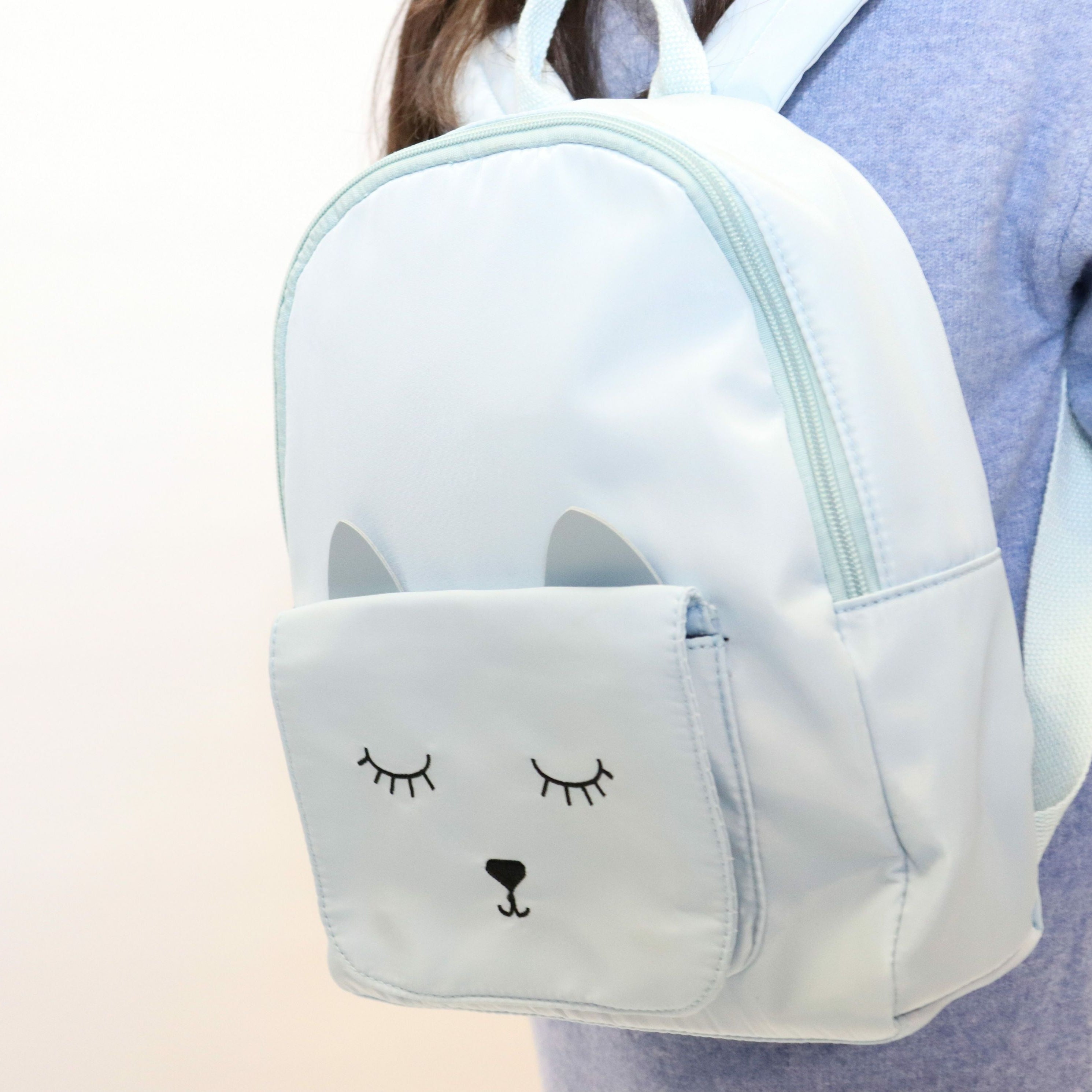 Sac à dos mode animaux pour enfant "petit chaton" MINA - bleu - Yuko B.