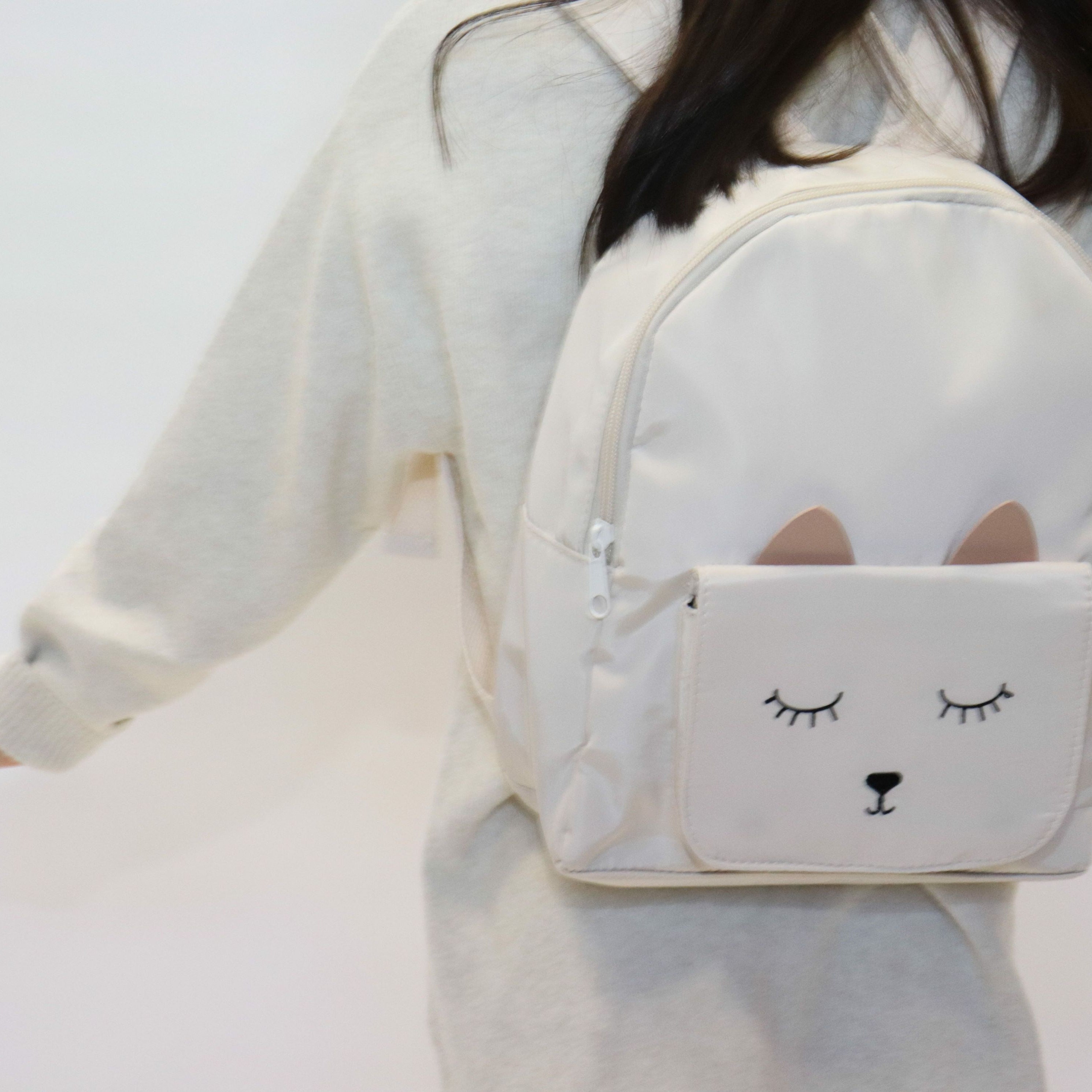 Sac à dos mode animaux pour enfant "petit chaton" MINA - Beige - Yuko B.