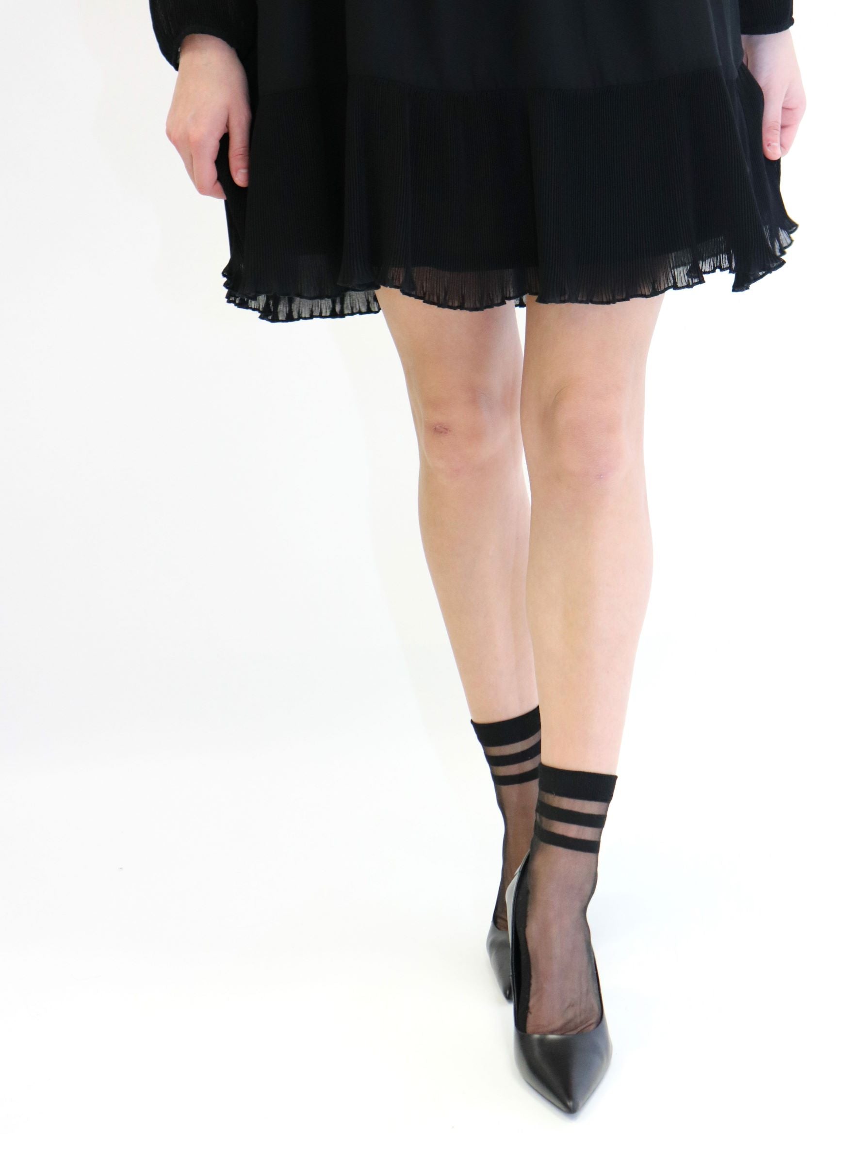 Chaussettes en voile transparant resistant - Be a Neo Queen - Black - Yuko B.