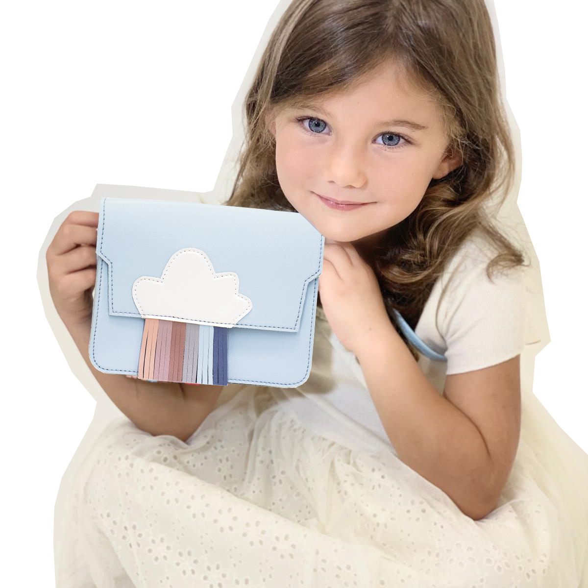 Sac bandoulière enfant - Rainbow Bleu - Yuko B.