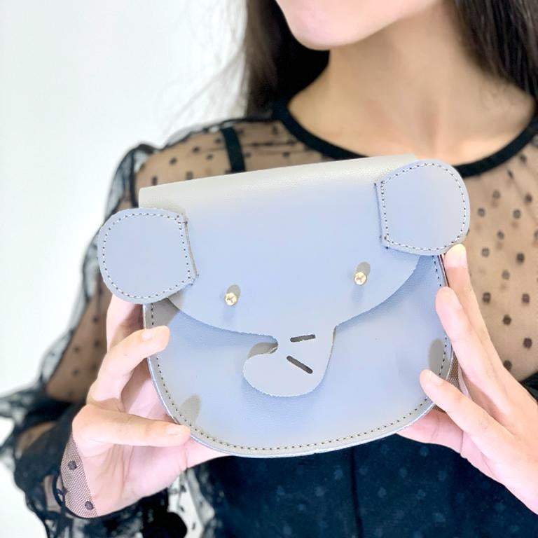 Sac bandoulière enfant - Suki l'éléphanteau Gris - Yuko B.