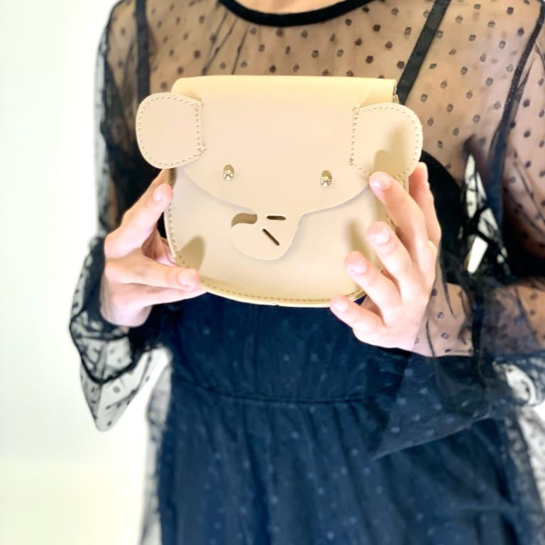 Sac bandoulière enfant - Suki l'éléphanteau Beige - Yuko B.