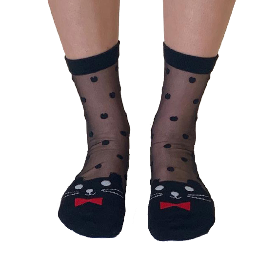 Chaussettes en voile résistant - Be a Cat - Black - Yuko B.