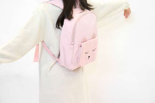 Sac à dos mode animaux pour enfant "petit chaton" Mina - Rose - Yuko B.