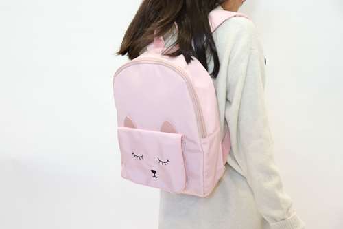 Sac à dos mode animaux pour enfant "petit chaton" Mina - Rose - Yuko B.