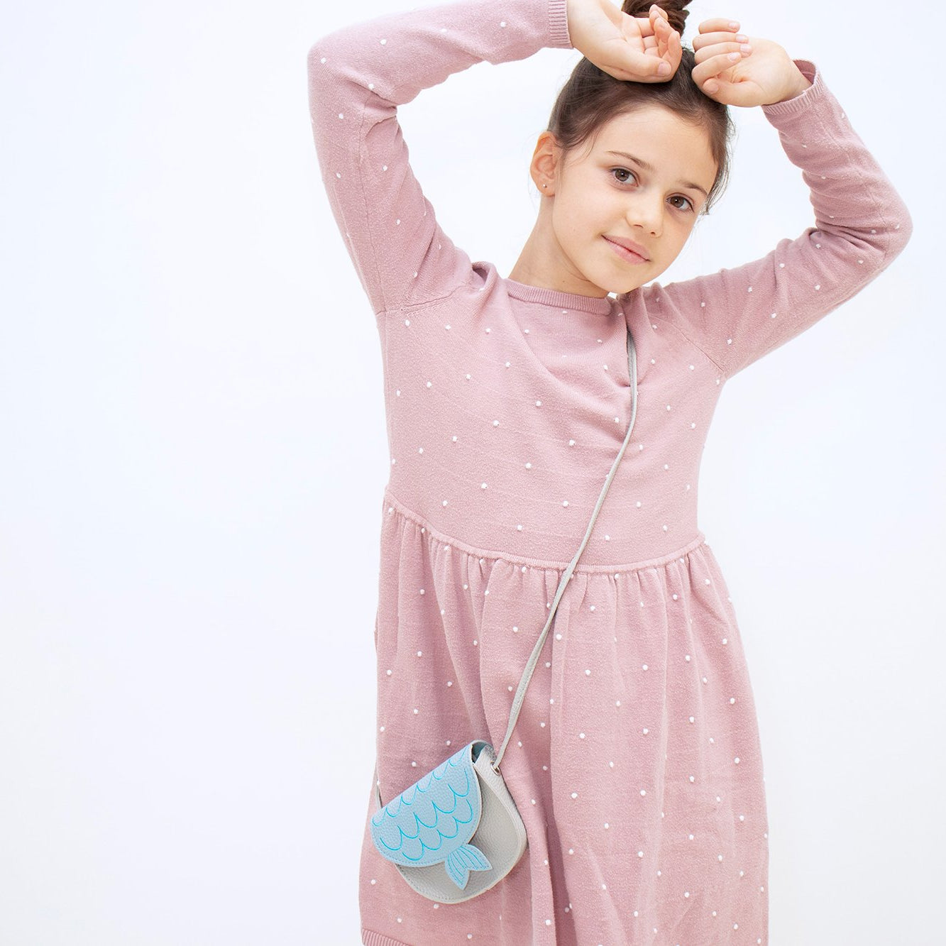 Sac bandoulière réglable animal pour enfant "sirène" - Asnee Bleu - Yuko B.