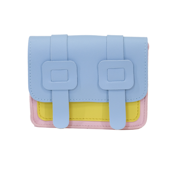 Sac bandoulière enfant - Tamara le petit cartable Rose & Bleu - Yuko B.