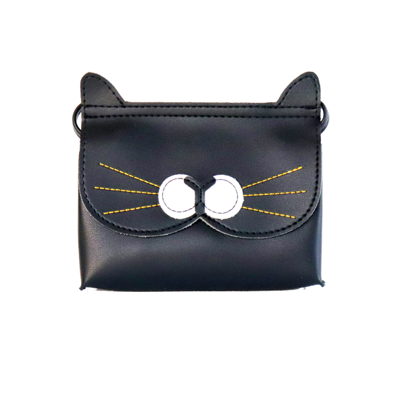 Sac bandoulière enfant - Yang le chaton Noir - Yuko B.