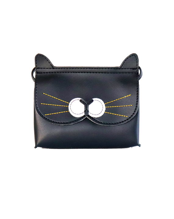 Sac bandoulière enfant - Yang le chaton Noir - Yuko B.