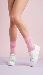 Chaussettes Premium Soft Touch en Coton Pur - Rose ouvert — Yuko B.