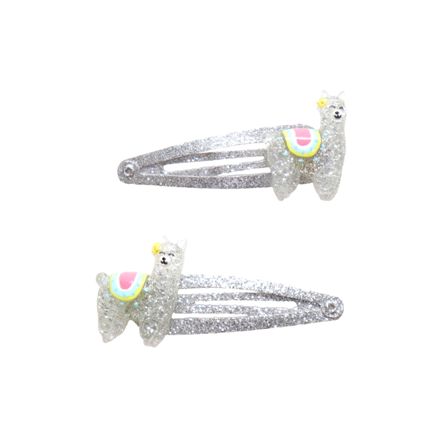 Barrettes à cheveux - Lamas argentés Inca — Yuko B.