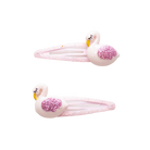 Barrettes à cheveux - Cygnes roses - Swans — Yuko B.