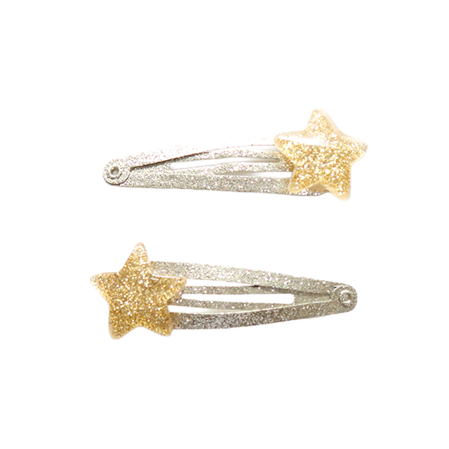 Barrettes à cheveux - Etoiles Gold Stars — Yuko B.